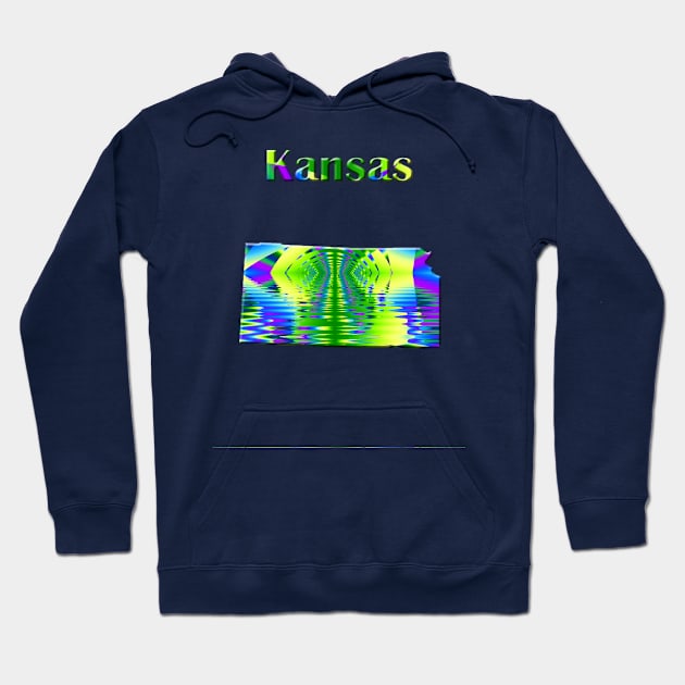 Kansas Map Hoodie by rwedegis